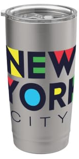 I Love NYC Colorful New York City NYC Modern Bold Typography Stainless Steel Insulated Tumbler