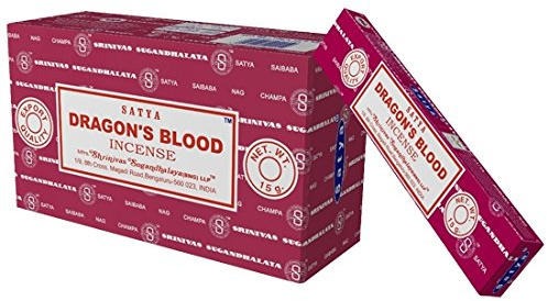 Satya Dragons Blood Räucherstäbchen, 15 g, 12 Packungen