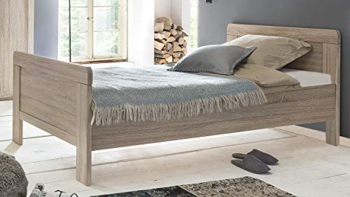 Wimex Nadja Komfortbett, Eiche Sägerau-Nachbildung, 210 x 98 x 85 cm