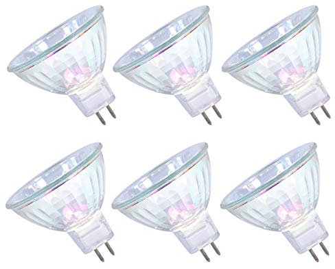 GMY MR16 Halogen Leuchtmittel 35W 12V, GU5.3 Spot Halogenlampe, Dimmbar, 4000 Stunden extra lange Lebensdauer, 2 Pin Sockel, 36°Ausstrahlungswinkel, 3000K Warmweiß, 6Stück