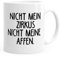 MoonWorks® Kaffee-Tasse Spruch-Tasse Bürotasse Nicht mein Zirkus nicht meine Affen weiß unisize