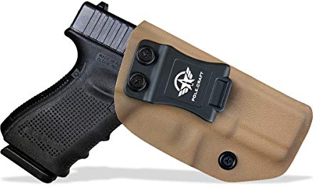 IWB Tactical KYDEX Pistolenholster Für: Glock 19 19X 23 25 32 Pistolenhalfter Hängend Verdeckte Versteckte Pistole Case Waffenholster (Tan, Right Hand Draw (IWB))