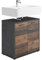 FMD Möbel, 952-001E Madoc 1 Waschbeckenunterschrank, spanplatte, matera/old style dunkel, maße 60.0 x 59.0 x 33.0 cm (BHT)