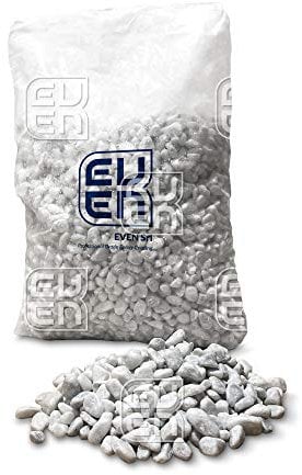 EVEN S.R.L. Galets de marbre blanc Carrare en sacs pour décoration de jardin (7-15)