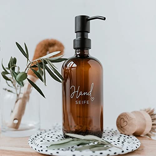 Eulenschnitt Seifenspender Handseife aus Braunglas gl-008