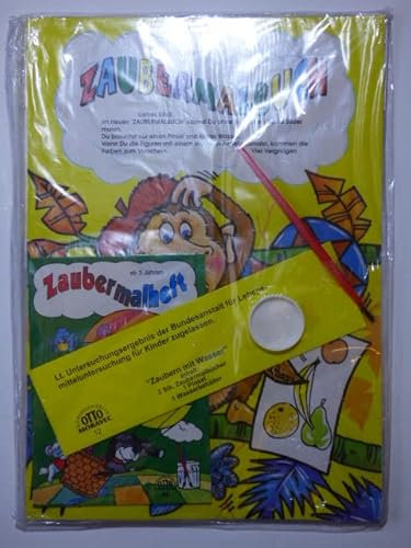 2 x Zaubermalbuch und Zaubermalheft Zaubern mit Wasser. 4 Hefte, 2 Pinsel, 2 Wasserbehälter