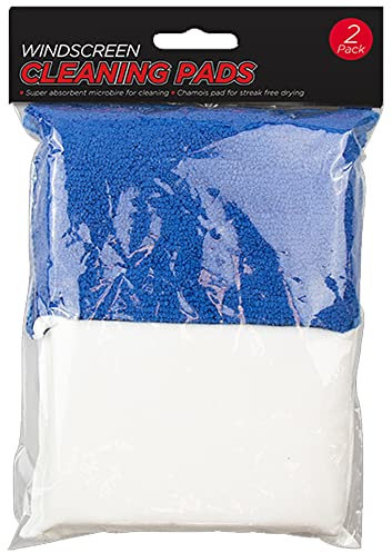 Zale Yardley Car Windscreen Cleaning Pad Pack of 2, Car Demister Pad, Car Wipes, Highly Absorbent & Scratch Free Cleaning Pad, Mirrors Glass Window Microfiber Sponge Cleaning Fog Remover Pads