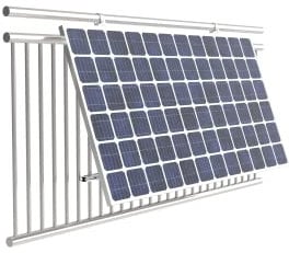 Solarsys® - Balkonkraftwerk Balkonhalterung TÜV-Zertifika Verstellbar 0°-30° Solarmodul Halterung Alu, Halterung zum Befestigen von PV Photovoltaik Solarmodul Solarpanel am Balkongeländer