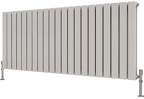 Radbliss Horizontal Flat Panel Radiator 600x1428mm White Double Design RAD Central Heating