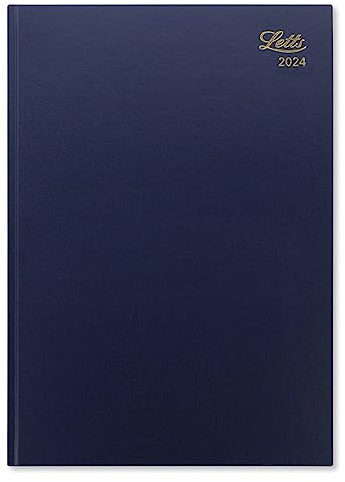 Letts Standard A4 week to view 2024 diary - blue