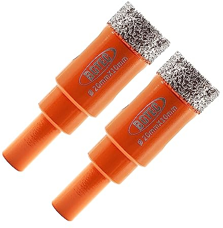 Trocken-Diamantbohrer - BGTEC 2 Stück 4/5 20mm Lochsäge für Granit, Marmor, Mauerwerk, Beton, Fliesen/Keramik, Glas, Hartplastik, vakuumgelöteter Diamant-Kernbohrer-Satz