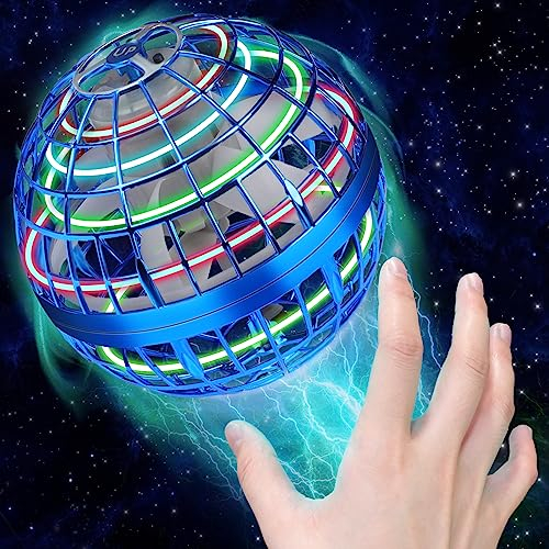 Korffe Fly Hand Spinner Drone Enfant, Boule Volante Lumineuse Boomerang ball Cadeau Noel Jouet Garcon Fille Jeux Exterieur 6-18 ans