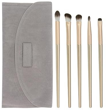 Pinceau de maquillage 5 pièces pinceau fard à paupières ensemble de pinceaux de maquillage pinceau à sourcils pinceaux de maquillage des yeux manche en bois Kit de maquillage des yeux Pinceaux à fond