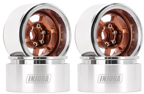 INJORA 1.9 Beadlock Felge Offset -10mm Aluminium Rad für SCX10 Pro TRX4 VS4-10 Gen8 1/10 RC Crawler Auto,Bronze