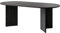 Selsey Mesa de Comedor Mesa de Comedor Ovalada 90 x 204 cm Mesa de Cocina OVO Portland Fresno Negro