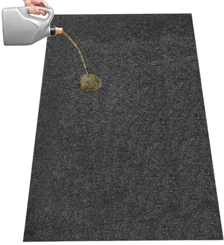 Tapis Anti-déversement D'huile: PRITOK 183 x 91,5 cm Tapis De Sol De Garage pour sous La Voiture, Tapis pour Garage, pour Machines à Laver, Découpable et Antidérapant, Garage pour Voiture et Ménage