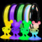 Eono 3D Printer Filament Bundle, Glow in The Dark Filament Multicolor, Green, Yellow, Purple and Rainbow, PLA Filament 1.75 mm, Dimensional Accuracy +/- 0.03 mm, 250g X 4 Pack