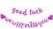 DecoGlee Violettes Banner mit Aufschrift Good Luck We Will Miss You, vorbespannt, Glitzer, Ruhestand, Abschiedsparty-Schild, Abschlussfeierzubehör