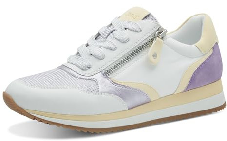 Jana Damen 8-23774-43 Sneaker, White Lilac, 40 EU