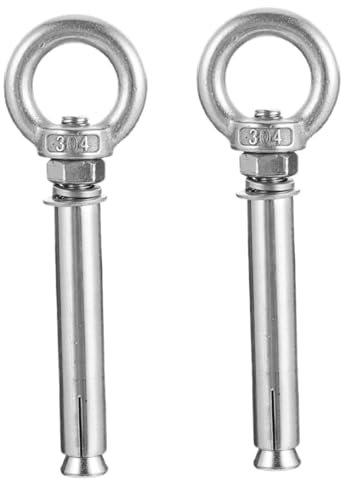 CLISPEED 2 Stück Dehnschraubenbefestigung Bolzen Für Asphalt Beton-ringschraubenanker Dehnschraube Dehnwandschraube Zementschrauben Für Beton Dehnöse Betonwandschraube Ringschraube Expansio