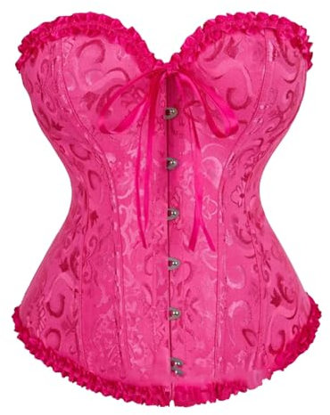 Genérico Corset de Mujer Top, Corsé Atractivo Adelgazar, Corset Reductor Cinturón Abdomen Faja, Bustier Moldeador de Cintura Mujer para Halloween Carnaval Fiesta