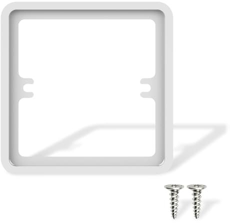 Light Switch Spacer 10mm White – 1 Pack Socket Spacer with 4cm Screws, Socket Back Box Extender, Double Socket Spacer for Light Switch Back Box, Single Socket Spacer and Double Socket Surround