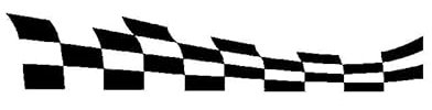 CHSLO Autocollant de Voiture 20CM * 3.7CM Mode Voiture Damier Drapeaux Course Vinyle Car-styling Autocollant Noir/Argent Autocollant