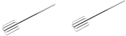 Holibanna 2 Piezas varilla agitadora batidor de mano manual batidor de salsa de mano batidor de pasta pequeño Herramientas de cocina Acero inoxidable Silver Reutilizable