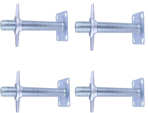 ZMTGLTG Extra Langes Gerüst Mit Verstellbaren Beinen, 300 Mm Stahl-Schraubenheber for Hubarbeitsbühnen Und Stützen, 4er-Pack