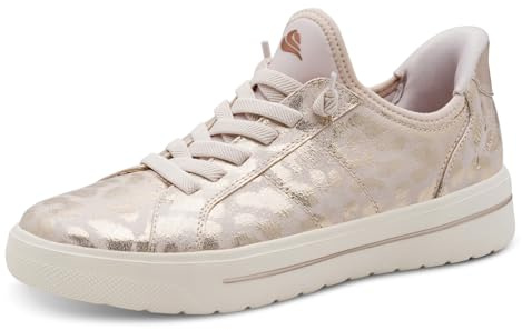 Jana Damen Sneaker Low Vegan 8-23764-45 Rosegold Leo (rosa, 38 EU)