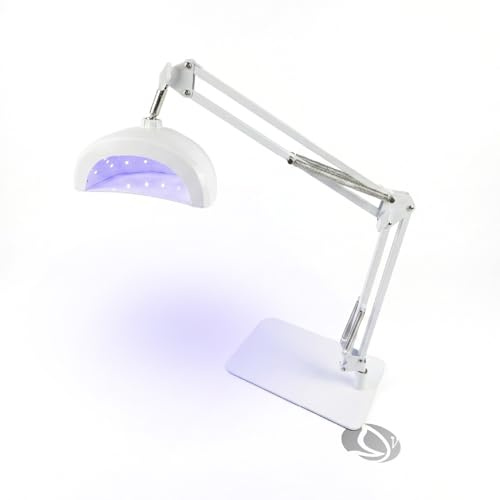 Lampada UV Led Unghie Professionali 48W con Stativo per Pedicure, Manicure ed Estetista, Regolabile e Rotante | Fornetto Unghie Semipermanente per Smalto Gel, con Attivazione Automatica