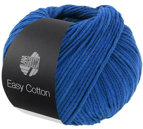 LANA GROSSA Easy Cotton | Multifile Baumwollmischung | Handstrickgarn aus 50% Baumwolle & 50% Polyacryl | 50g Wolle zum Stricken & Häkeln | 123m Garn FB 20