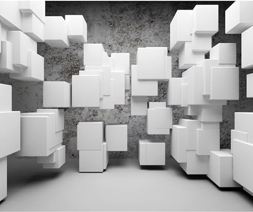 decomonkey Fototapete 3d Effekt 350x256 cm XL Tapete Fototapeten Vlies Tapeten Vliestapete Wandtapete moderne Wandbild Wand Schlafzimmer Wohnzimmer Steinwand Modern