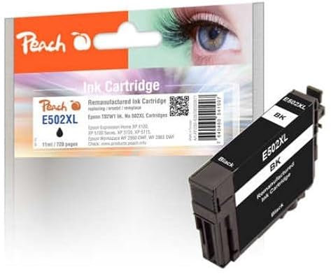 Peach PI200-836 Tintenpatrone, 1 Stück, kompatibel mit hoher Ergiebigkeit (XL), Schwarz