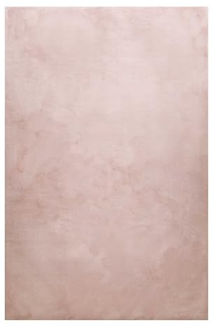 Homie Living Vita getufteter Hochflorteppich, 160 x 230 cm, rosa | Teppich kuschelig und flauschig, rechteckig, quadratisch, rund für Wohnzimmer, Schlafzimmer, Kinderzimmer