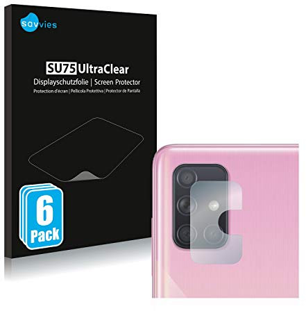savvies Protection Ecran pour Samsung Galaxy A71 (Caméra UNIQUEMENT) (6 Pièces) - Film Protection Ultra Clair
