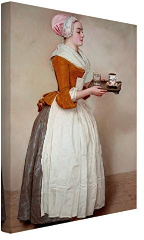 Bilderwelten Leinwandbild - Jean Etienne Liotard Das Schokoladenmädchen Hochformat 60 x 40 cm