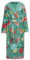 PiP Studio Bademantel Good Evening Grün Sauna Frottier Blumen Blüten Print Morgemantel Geblümt Kapuze, Größe:XS