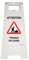 AUA SIGNALETIQUE - Chevalet signalisation - Poids 1KG en Plastique- (Travaux en Cours-)