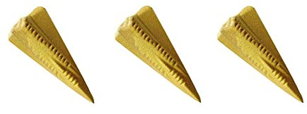 BigDean 3x Holz-Spaltgranate 17 x 7 cm - 1,5 kg schwer - Massiv & sicher - Spaltkeil Holzspalter