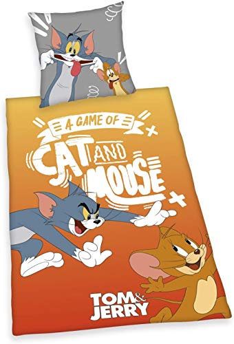 Bettwäsche Herding glatt Tom + Jerry Katze Maus 135 x 200 cm NEU Wow - All-In-One-Outlet-24 -