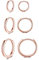 GULICX Silver Rose Gold Hoop Earrings Set for Women Men Girls, 3 Pairs Hypoallergenic 925 Sterling Silver Unisex Small Helix Cartilage Tragus Sleeper Hoops Huggie Hinged Earrings (8mm/10mm/12mm)