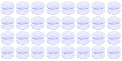 NUOBESTY 96 Pz 30Mm Ventose in Silicone Trasparenti a Doppia Faccia Senza Ganci Ventose Trasparenti a Doppia Faccia Ventosa da Tavolo in Ventosa Gancio per Finestra