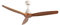 CREATE / WINDWOOD/Ventilador de techo blanco aspas madera oscura con mando / 75W, Silencioso, Ø132 cm, 3 velocidades, temporizador, 2 alturas