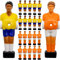 eyepower 22 Tischkicker Figuren 13mm - Brasilien vs. Niederlande - Tisch Fussball Kicker Figuren - Tisch Fussballspiel Zubehör Fußball Kickertisch Ersatzteile Tischfussball Figuren Kicker Tisch
