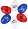 EastRock 6 PCS Plastic Egg Shaker, Musical Eggs Shakers, Colorful Maracas Egg Shakers, Hand Percussion Shakers Musical Maracas Percussion Instruments (Blue White Red)