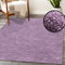 Teppich Läufer Hochflor Shaggy - 60x110cm Läufer - Pastell Lila Einfarbig Wohnzimmer Uni Flauschig Modern Boho Deko Teppiche Weich Schlafzimmer
