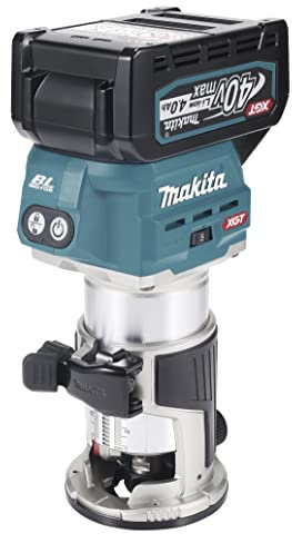 Makita RT001GM205 - Fresa multifunzione a batteria, 40 V, max. 4,0 Ah, 2 batterie + caricatore in MAKPAC