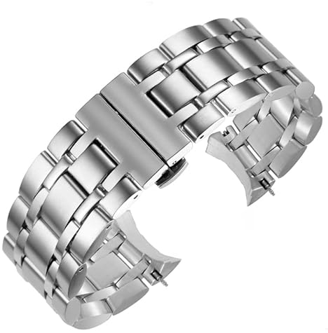 FFHAO Uhrenarmband für Tissot T035 T035407 T035439 Luxus Armbänder Faltschließe Edelstahl Ersatz Uhrenzubehör Teile, 23 mm, Achat