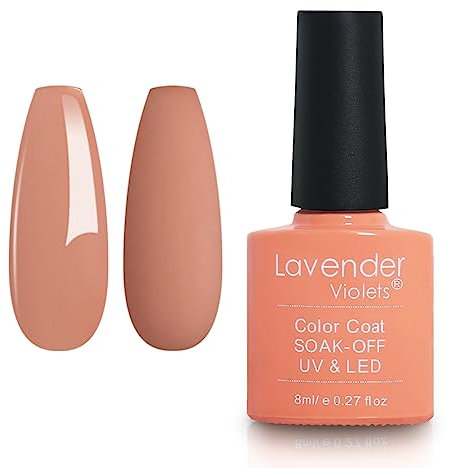 Lavender Violets 8ml Gel Nail Polish UV LED Soak Off Nail Lamp Curing Manicure Pedicure Classical Coloured Bottle Long Lasting Easy Apply Cameo Brown D118